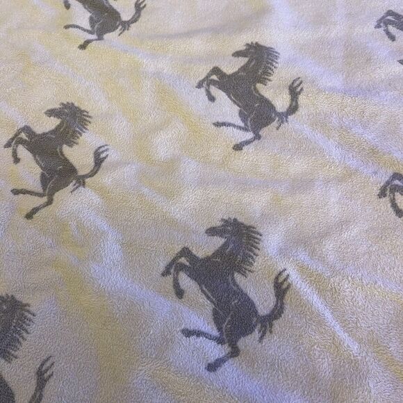 INUP Home Fine Linens Equestrian Horses Reversible BLANKET Throw Sz 56”x56” - Picture 2 of 6